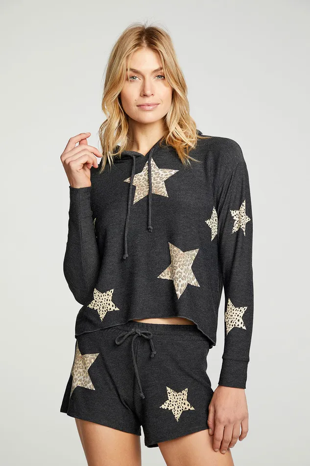 Chaser Brand Animal Star Shorts Womens Loungewear