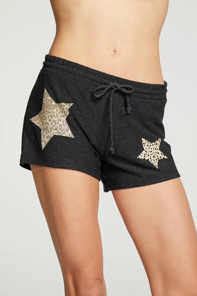 Chaser Brand Animal Star Shorts Womens Loungewear
