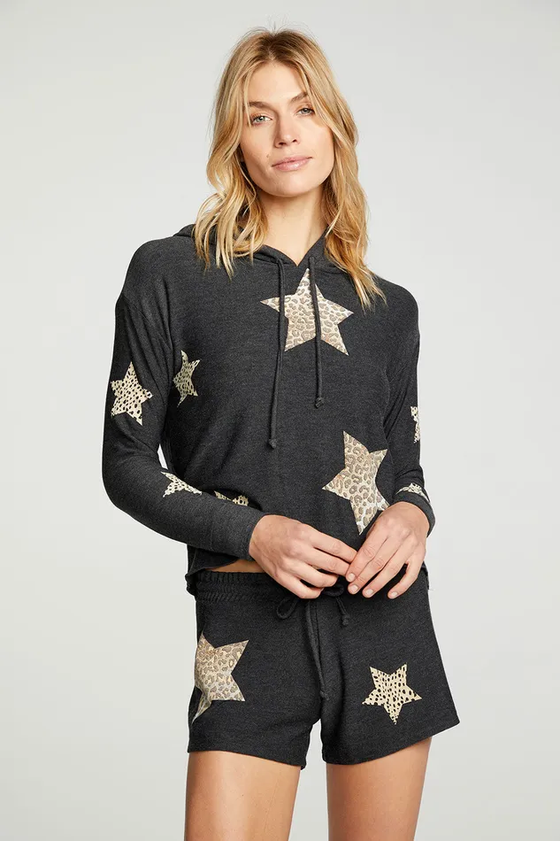 Chaser Brand Animal Star Shorts Womens Loungewear