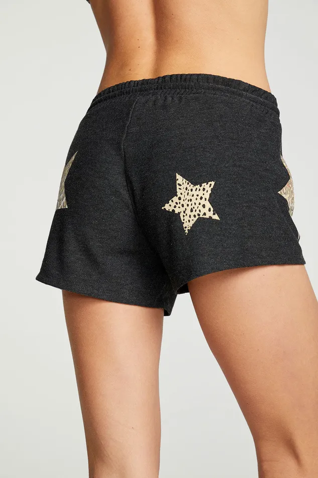 Chaser Brand Animal Star Shorts Womens Loungewear