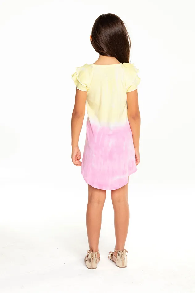 Chaser Brand Baby Rib Flutter Sleeve Shirttail Mini Dress Girls Dresses and Skirts