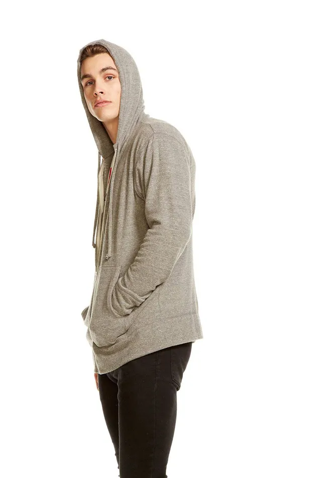Chaser Brand Outerwear Mens VINTAGE KNIT LS ZIP FRONT HOODIE