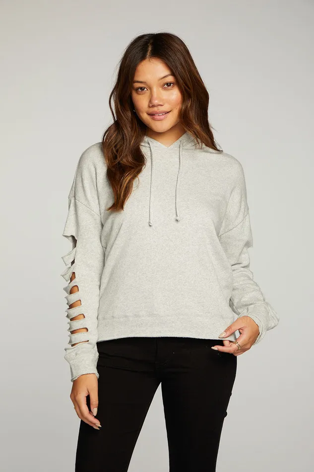 Chaser Brand Outerwear Womens Cotton Fleece Vented Long Sleeve Pullover Hoodie