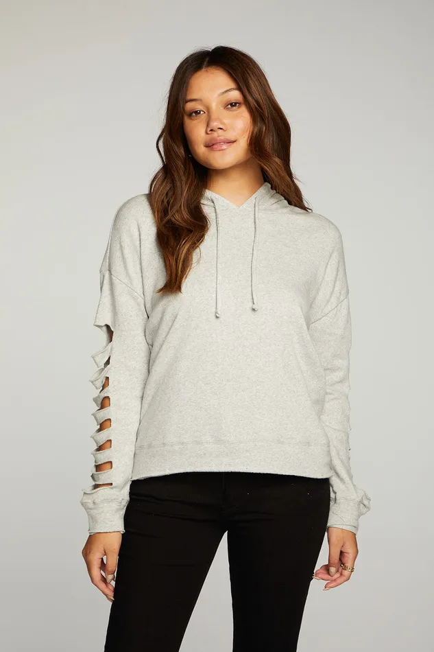 Chaser Brand Outerwear Womens Cotton Fleece Vented Long Sleeve Pullover Hoodie