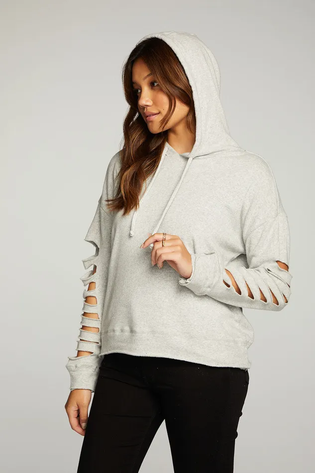 Chaser Brand Outerwear Womens Cotton Fleece Vented Long Sleeve Pullover Hoodie