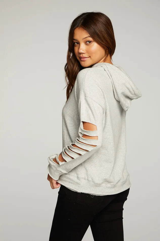 Chaser Brand Outerwear Womens Cotton Fleece Vented Long Sleeve Pullover Hoodie