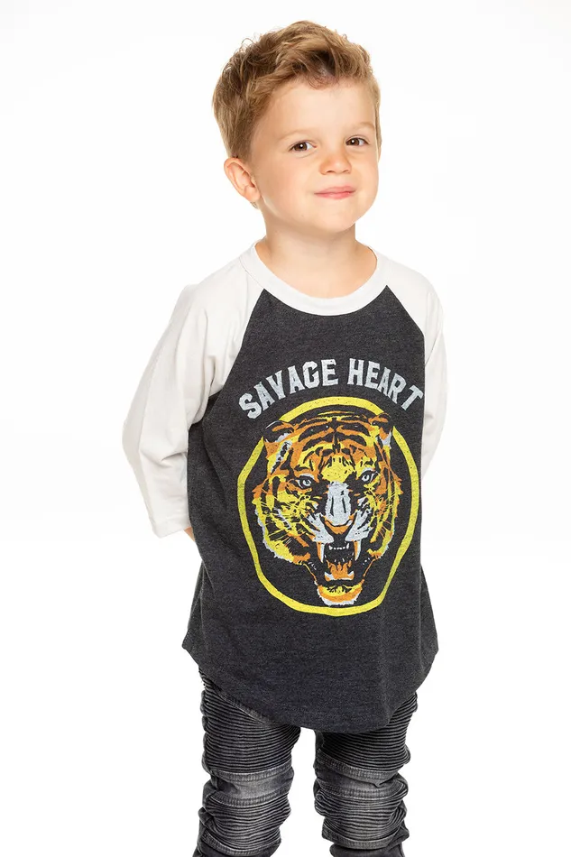 Chaser Brand Savage Heart Baseball Tee Boys Tops