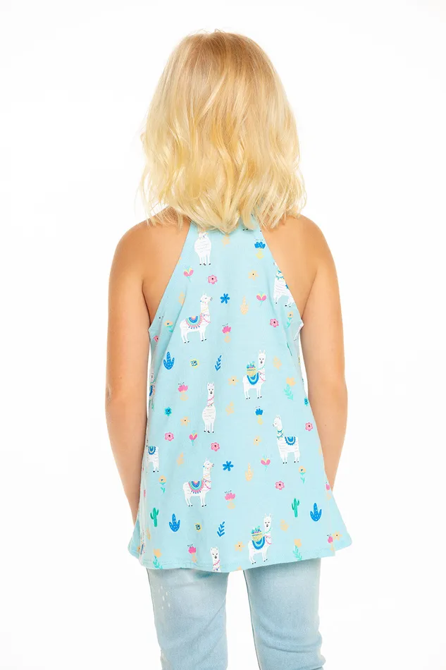 Chaser Brand Tops Girls Llama Life Tank