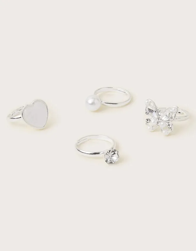 Children 4Pack Bridesmaid Pearl Rings Monsoon Girls039 Jewellery