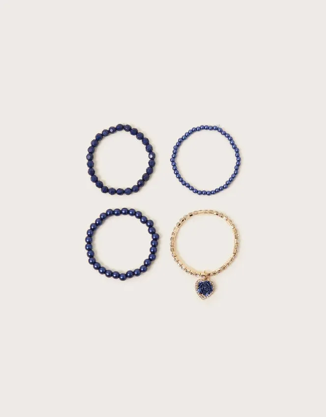 Children 4Pack Jasmine Beaded Bracelets Monsoon Girls039 Jewellery