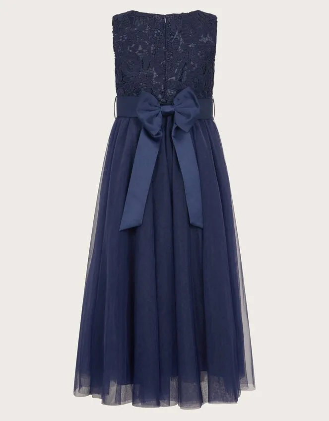 Children Alice Lace Maxi Dress Blue Monsoon Partywear