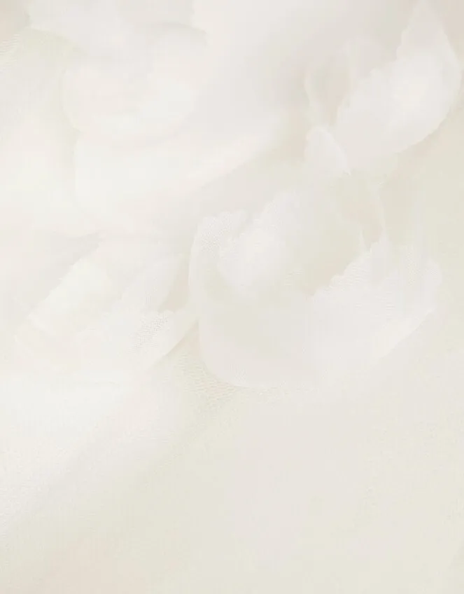 Children Amber Diamante 3d Roses Dress Ivory Monsoon Dresses