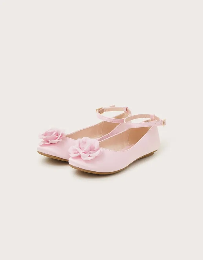 Children Anise Rose Ballerina Flats Pink Monsoon Partywear