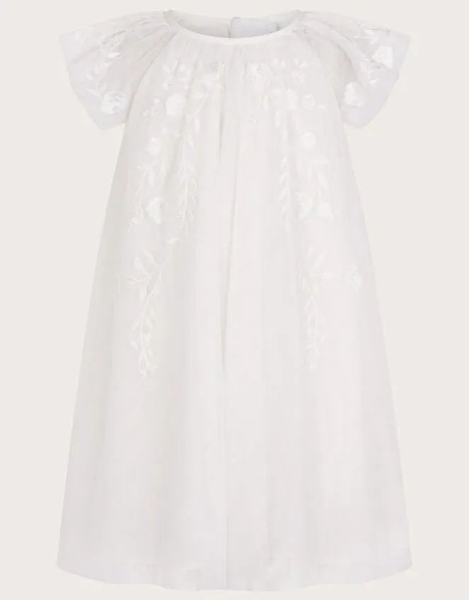 Children Baby Amelia Net Embroidered Dress Ivory Monsoon Dresses