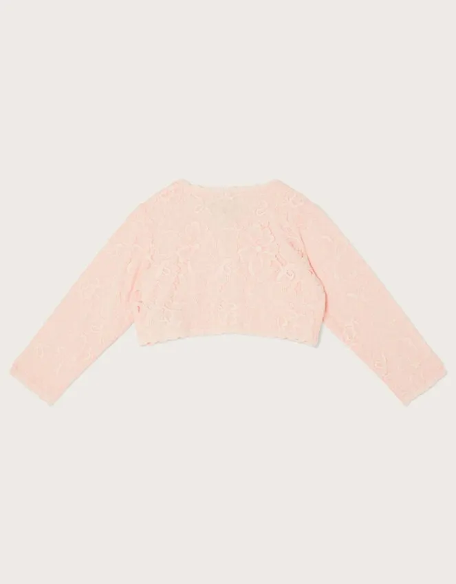 Children Baby Lace Cardigan Pink Monsoon Partywear