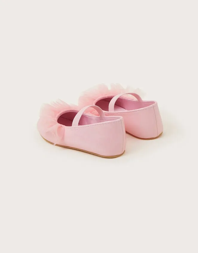 Children Baby Ruffle Walker Shoes Pink Monsoon Partywear