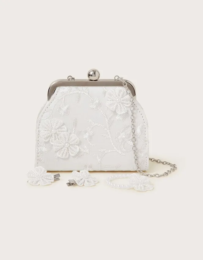 Children Camelia Lace Accessory Set Monsoon Girls039 Bags and Purses