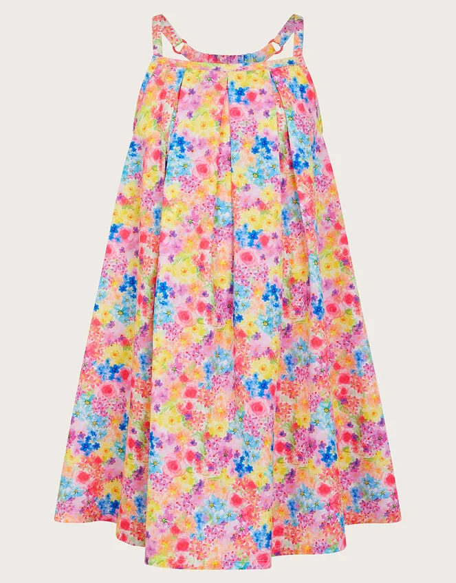 Children Ditsy Floral Swing Dress Multi Monsoon Dresses