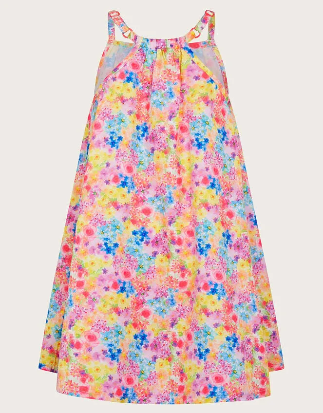 Children Ditsy Floral Swing Dress Multi Monsoon Dresses