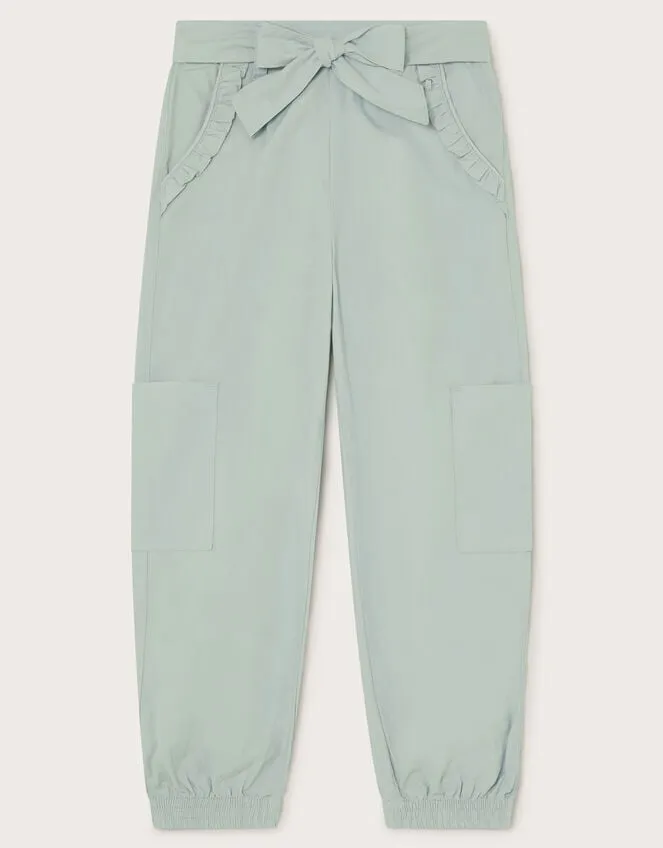 Children Frill Pocket Cargo Trousers Blue Monsoon Trousers and Shorts