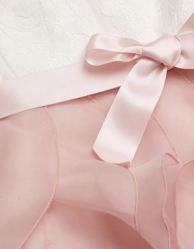 Children Lace Can Can Ruffle Dress Pink Monsoon Dresses