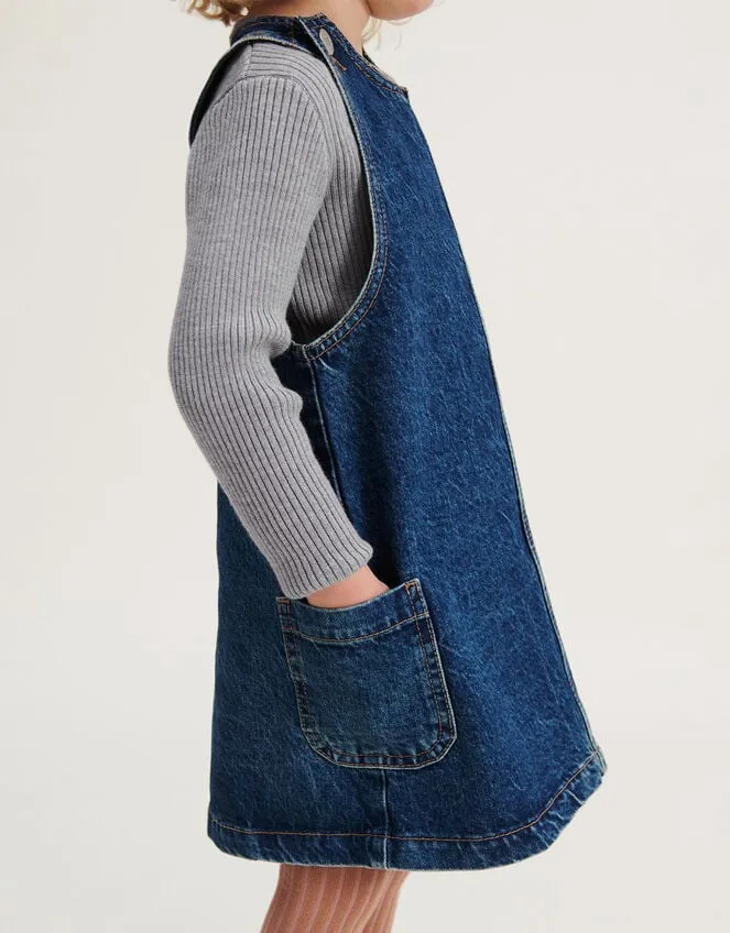 Children Liewood Maddie Denim Dress Blue Monsoon Dresses