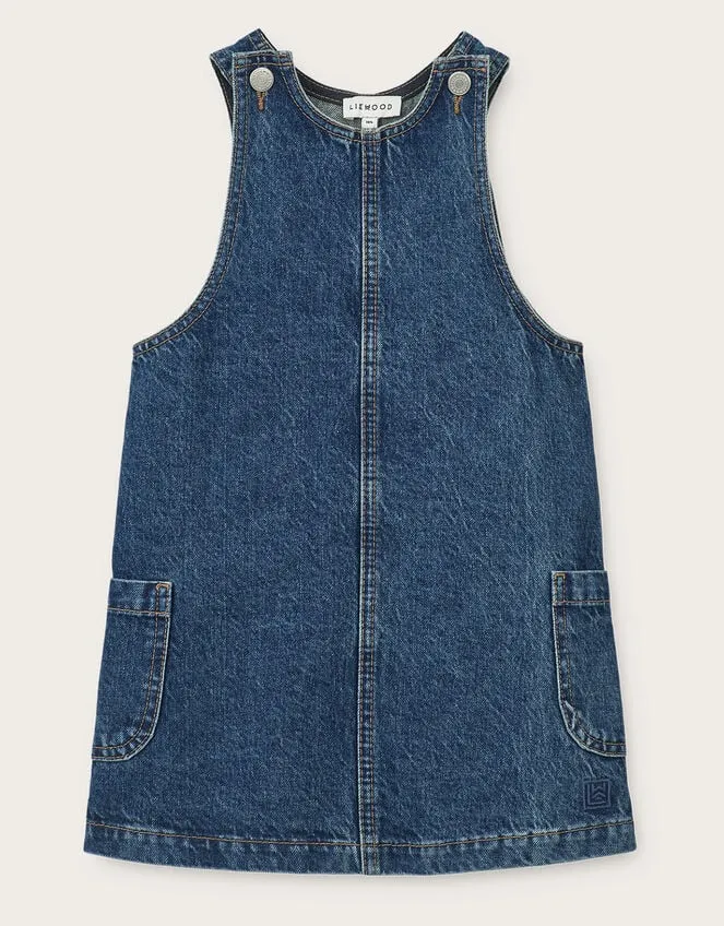 Children Liewood Maddie Denim Dress Blue Monsoon Dresses