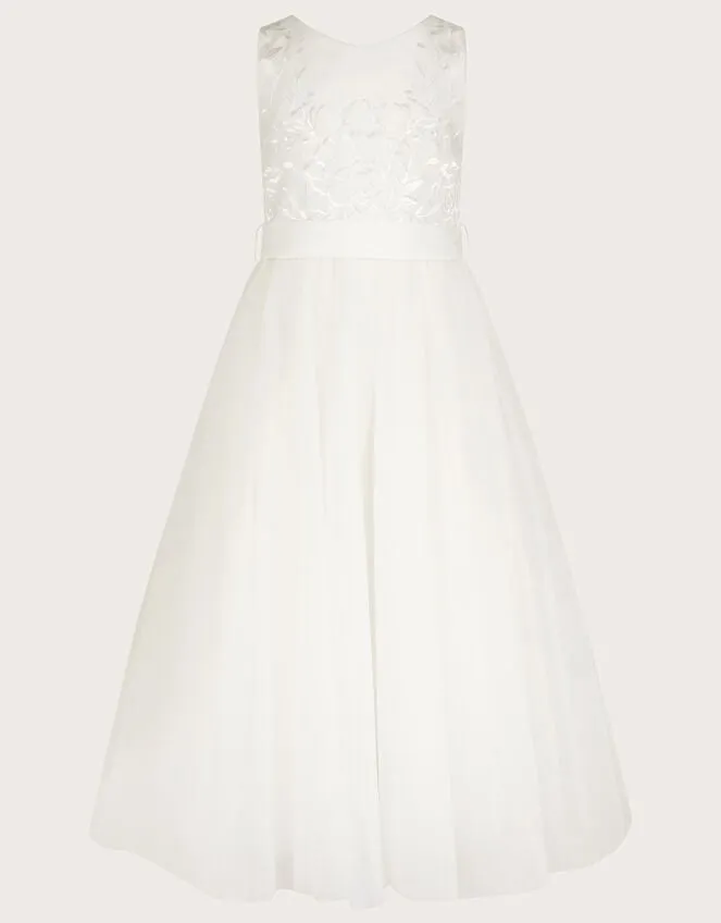 Children Odette Alice Tulle Maxi Dress Ivory Monsoon Dresses