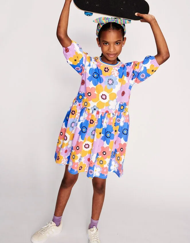 Children Retro Floral Dress Multi Monsoon Dresses