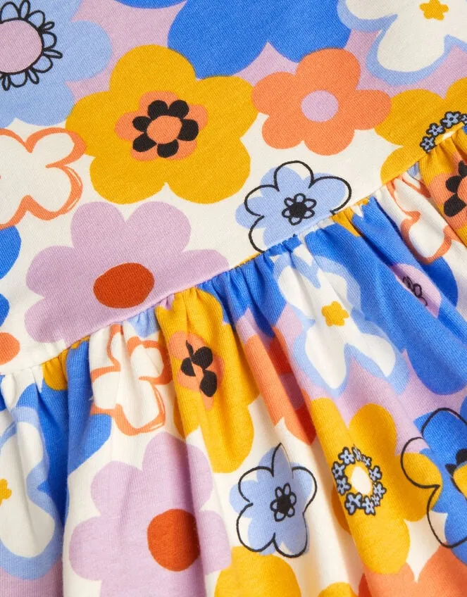 Children Retro Floral Dress Multi Monsoon Dresses