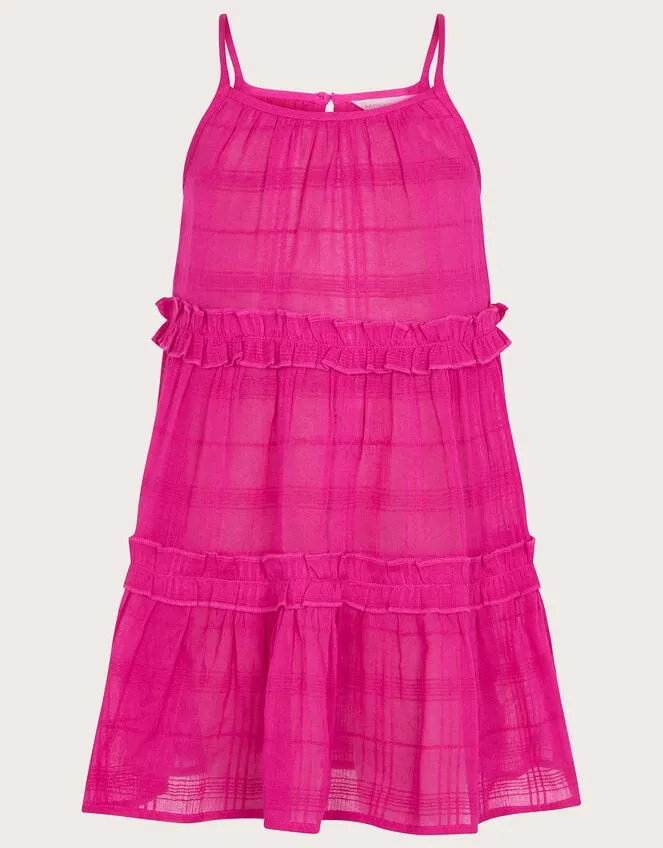 Children Ruffle Trim Beach Dress Pink Monsoon Dresses