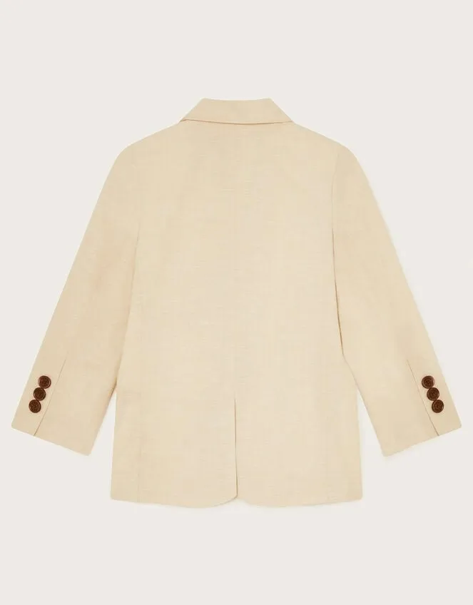 Children Smart Pocket Detail Blazer Natural Monsoon Suits and Sets