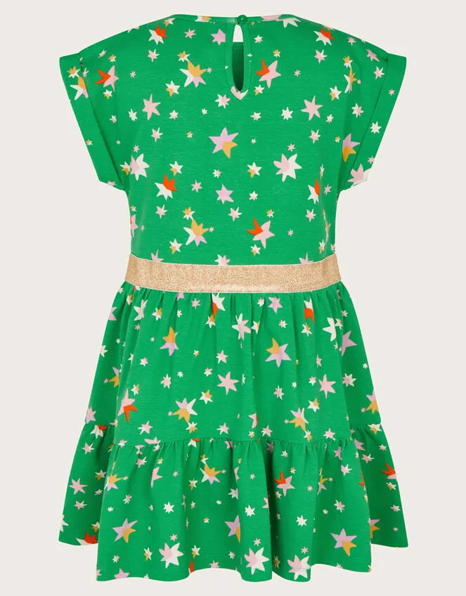 Children Stacey Star Dress Green Monsoon Casualwear Collection