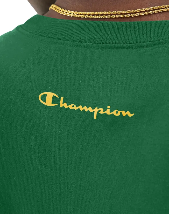 Classic Graphic TShirt Runners Road Sign Green Men Champion TShirts and Tops