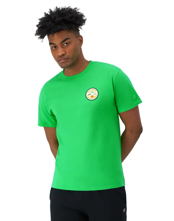 Classic Graphic TShirt Vintage Wash Badge And Pennant Comfort Wash Cut Grass Men Champion TShirts and Tops Classic Graphic TShirt Vintage Wash Badge And Pennant Comfort Wash Cut Grass Men Champion TShirts and Tops