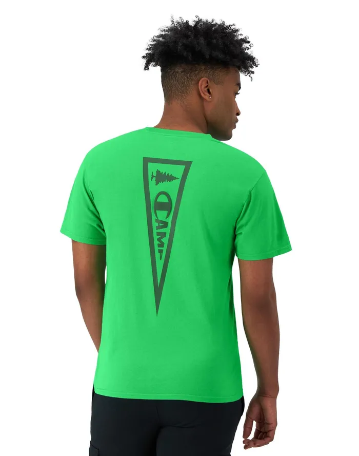 Classic Graphic TShirt Vintage Wash Badge And Pennant Comfort Wash Cut Grass Men Champion TShirts and Tops