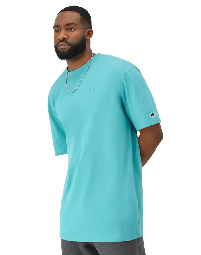 Classic TShirt C Logo Big and Tall Aqua Crush Men Champion TShirts and Tops