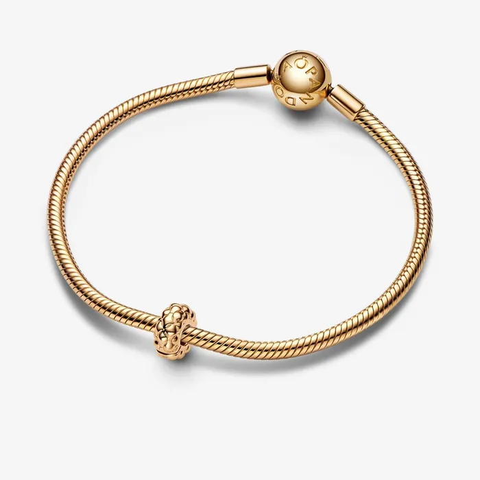 Clips Women Pandora Studded Clip Charm Gold Plated