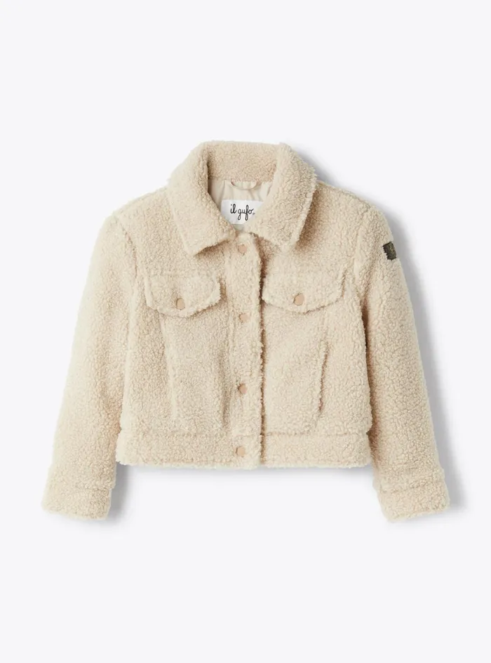 Coats And Jackets Girl 216 Il Gufo Boxy Curly Jacket