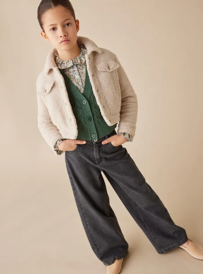 Coats And Jackets Girl 216 Il Gufo Boxy Curly Jacket