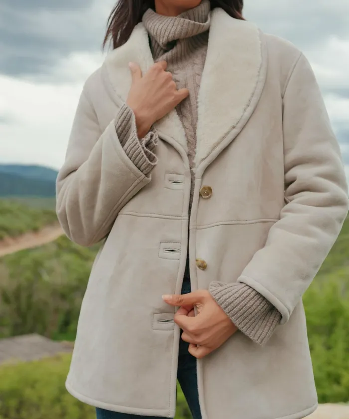Coats Women Jenni Kayne Aspen Shearling Coat Sand