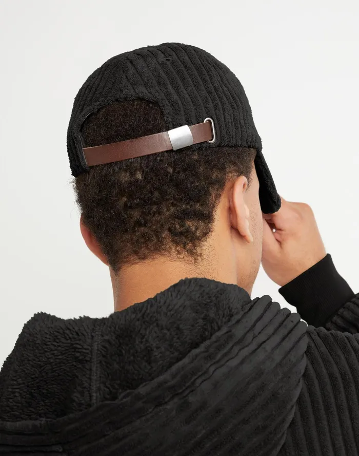 Corduroy Dad Hat Script Black MenWomen Champion Hats