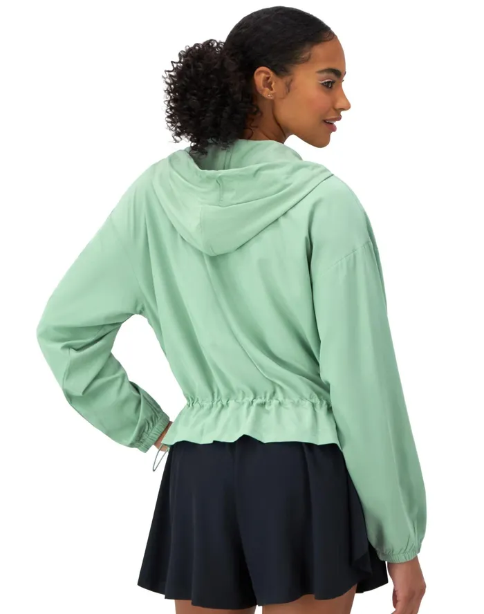Court Jacket MoistureWicking C Logo Sheer Water Teal Women Champion Jackets