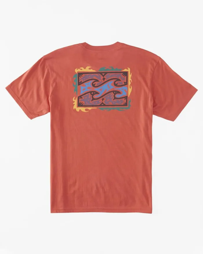 Crayon Wave TShirt Coral Men Billabong TShirts