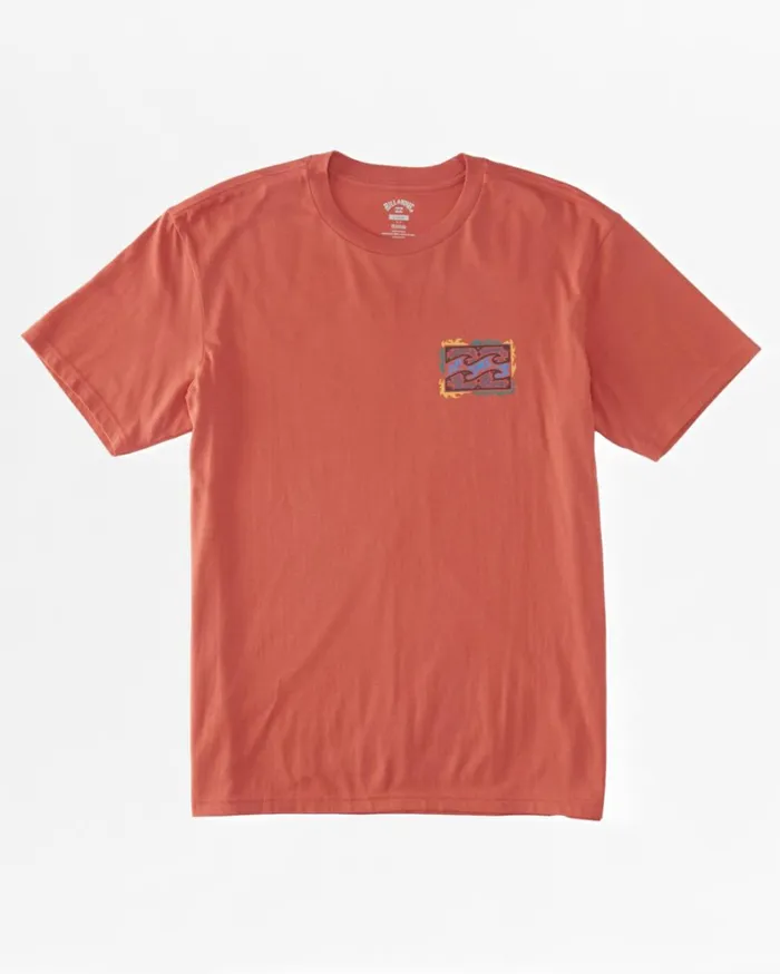 Crayon Wave TShirt Coral Men Billabong TShirts