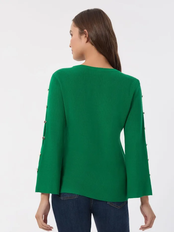Crew Neck PeekaBoo Sleeve Tunic Women Jones New York Tops and Blouses Crew Neck PeekaBoo Sleeve Tunic Women Jones New York Tops and Blouses