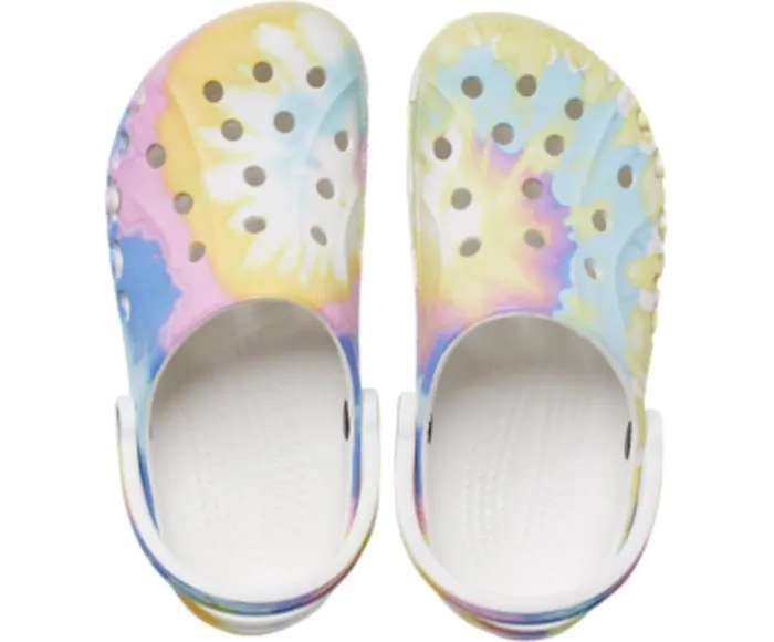 Crocs Baya TieDye Clog White Multi WomensMens Clogs