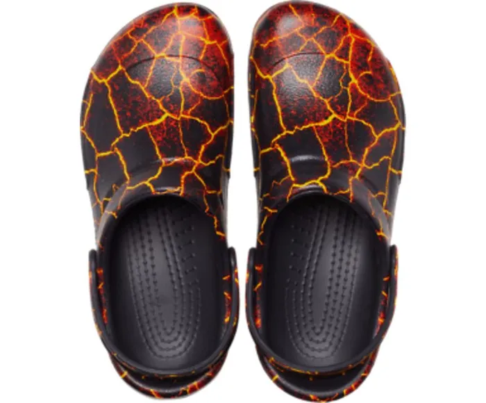 Crocs Bistro Graphic Clog Black Flame WomensMens Clogs
