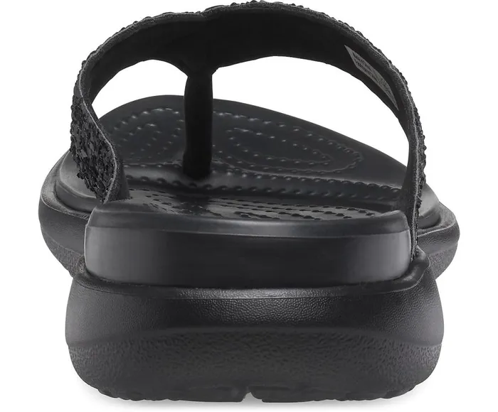 Crocs Capri V Glitter Flip Black Womens Sandals