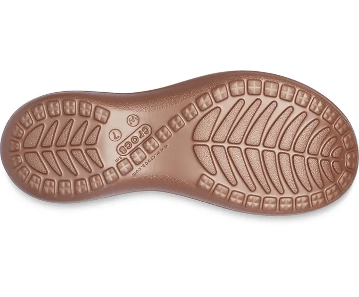 Crocs Capri V Glitter Flip Bronze Womens Sandals